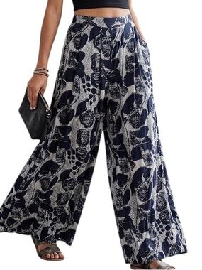 Renamed Wide Leg Flowy Boho Loose Fit Pants Women Size Small